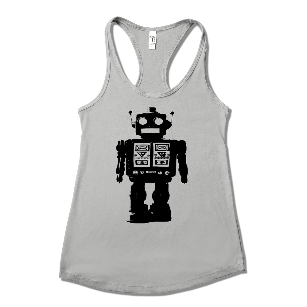 💕 Futuristic Robot Racerback Tank Top Soft